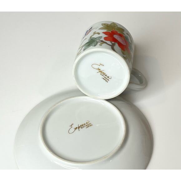 VTG Empress OTAGIRI Demitasse TEA CUP & SAUCER SET Floral Butterfly Adult Kids - Picture 6 of 7